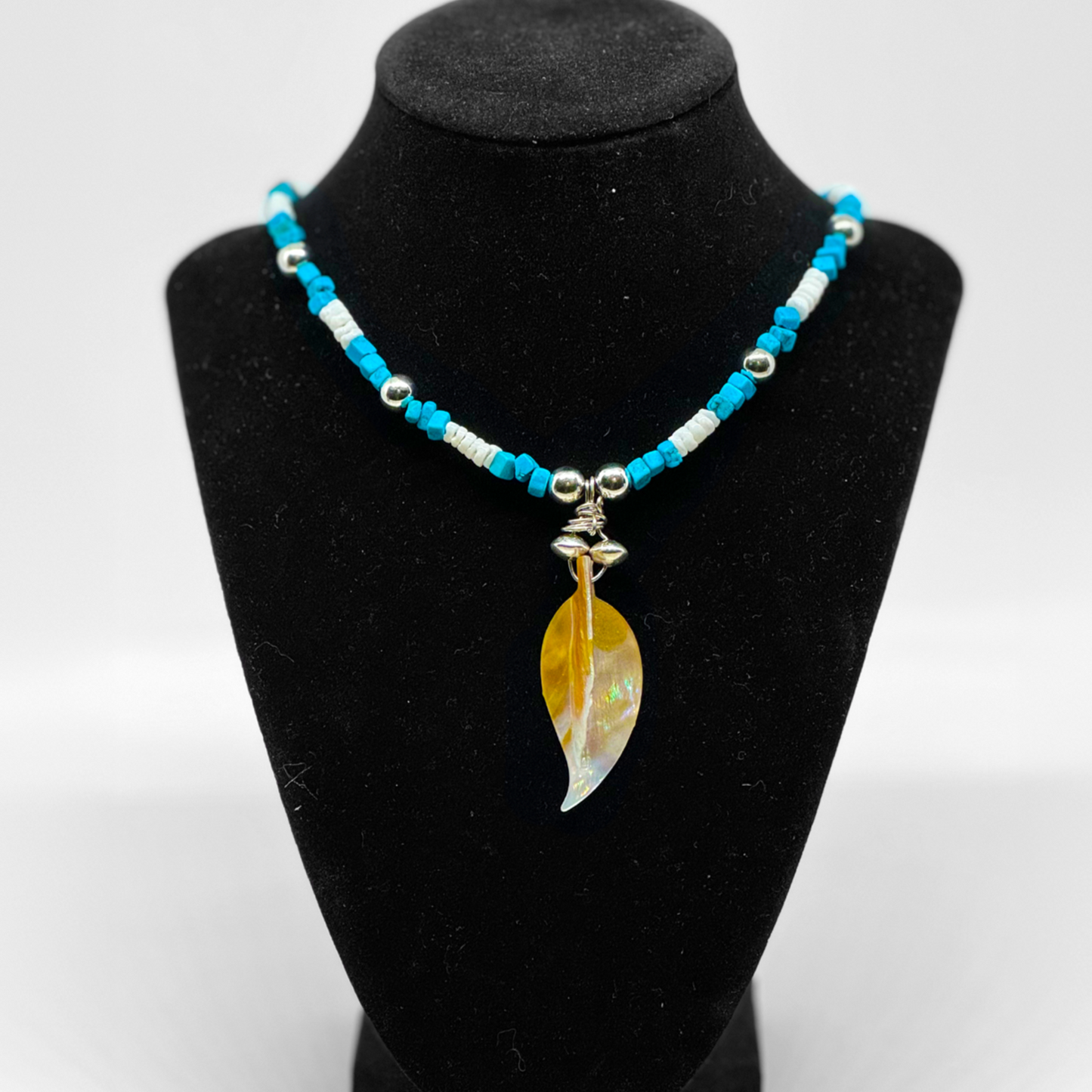 TURQUOISE AND SHELL NECKLACE