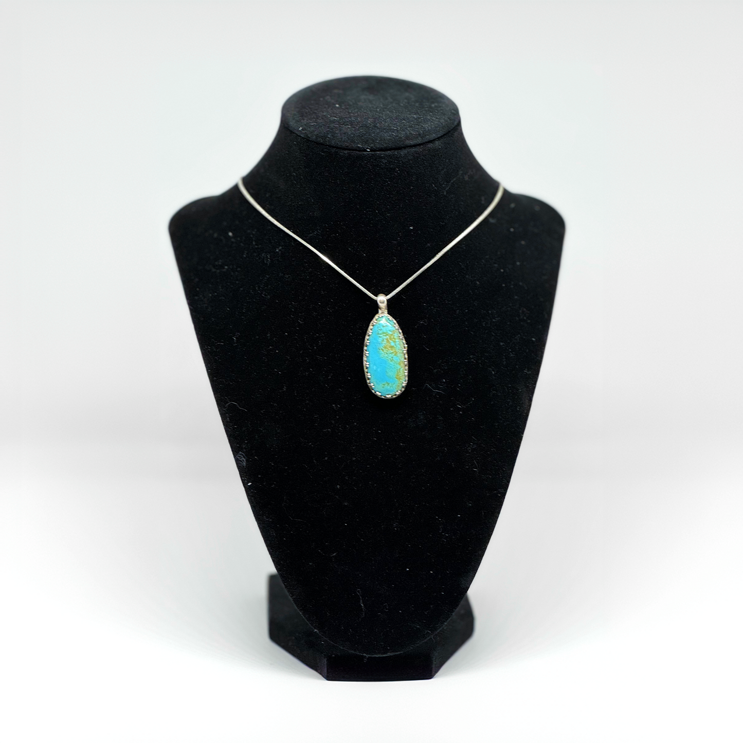 STERLING SILVER TURQUOISE PENDENT