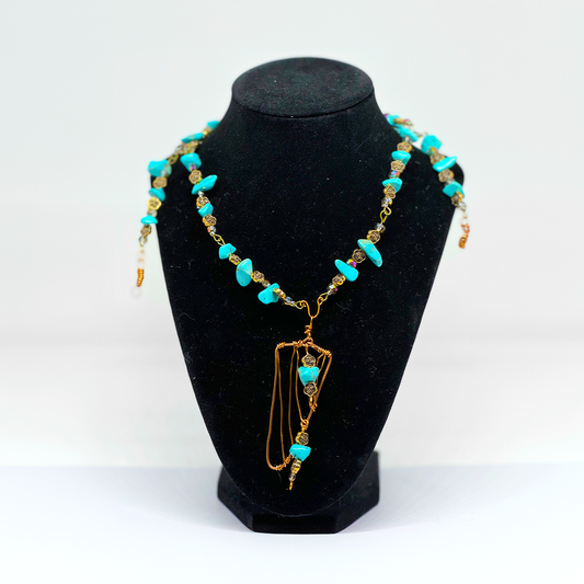 TURQUOISE WIRED PENDENT