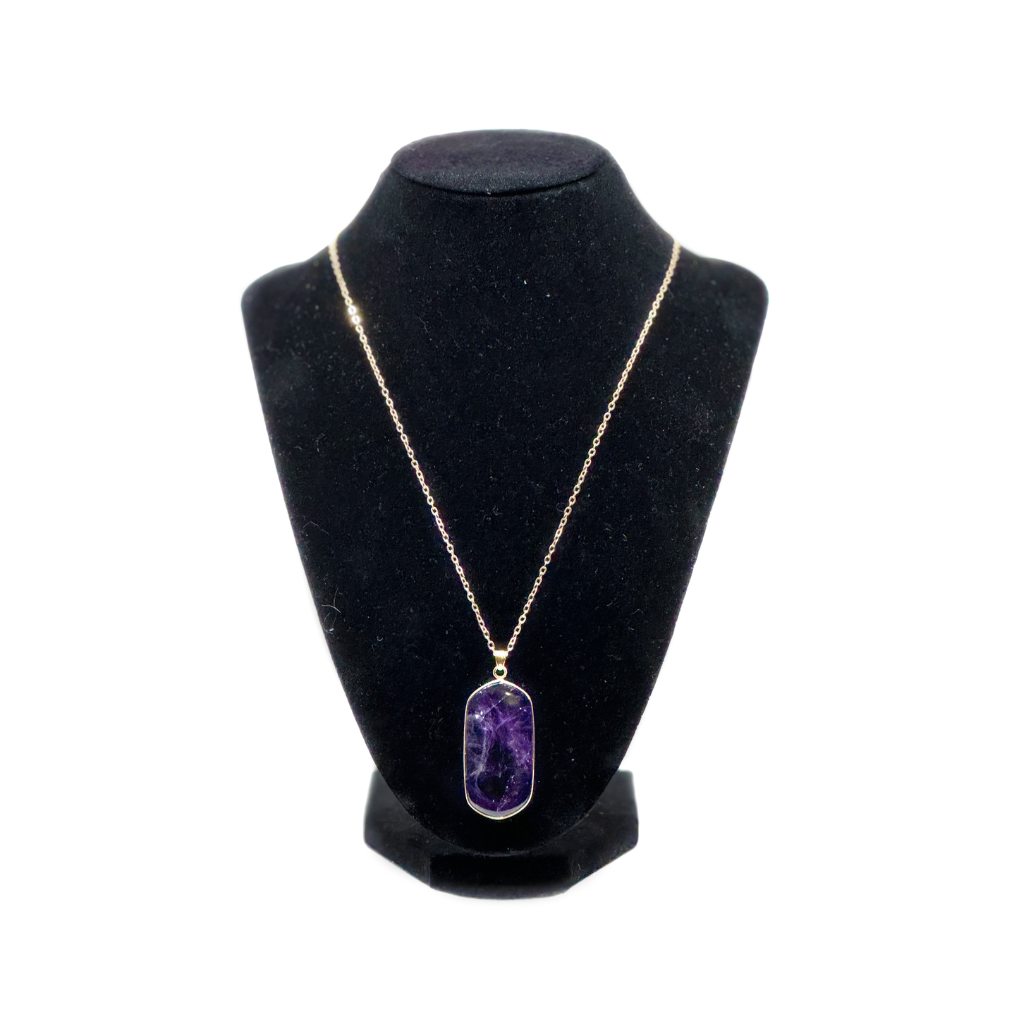 AMETHYST GEMSTONE PENDANT NECKLACE