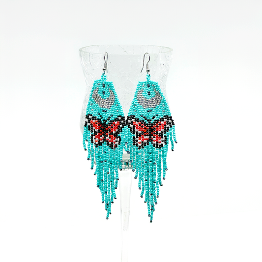 Butterfly Beaded  Earrings