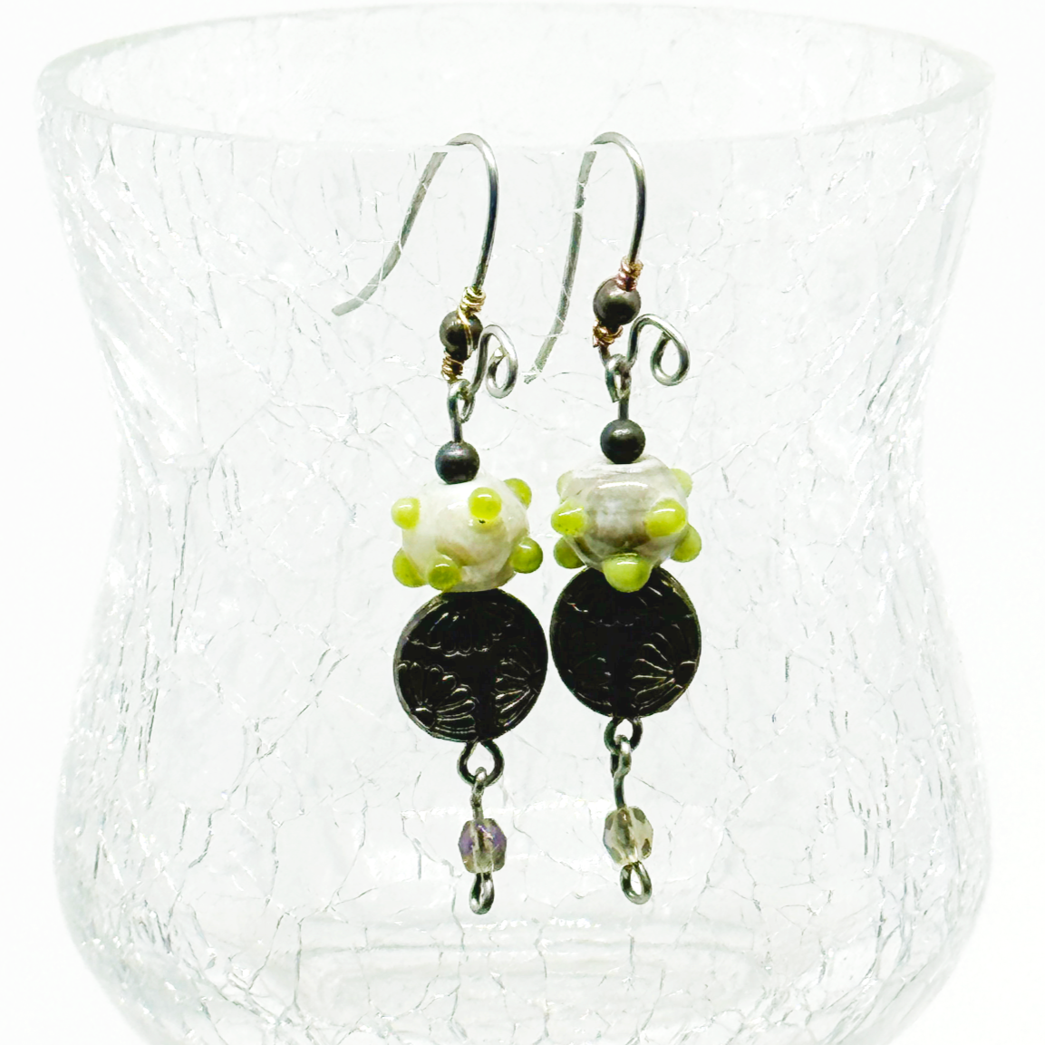 YELLOW BEADED EARRINGS