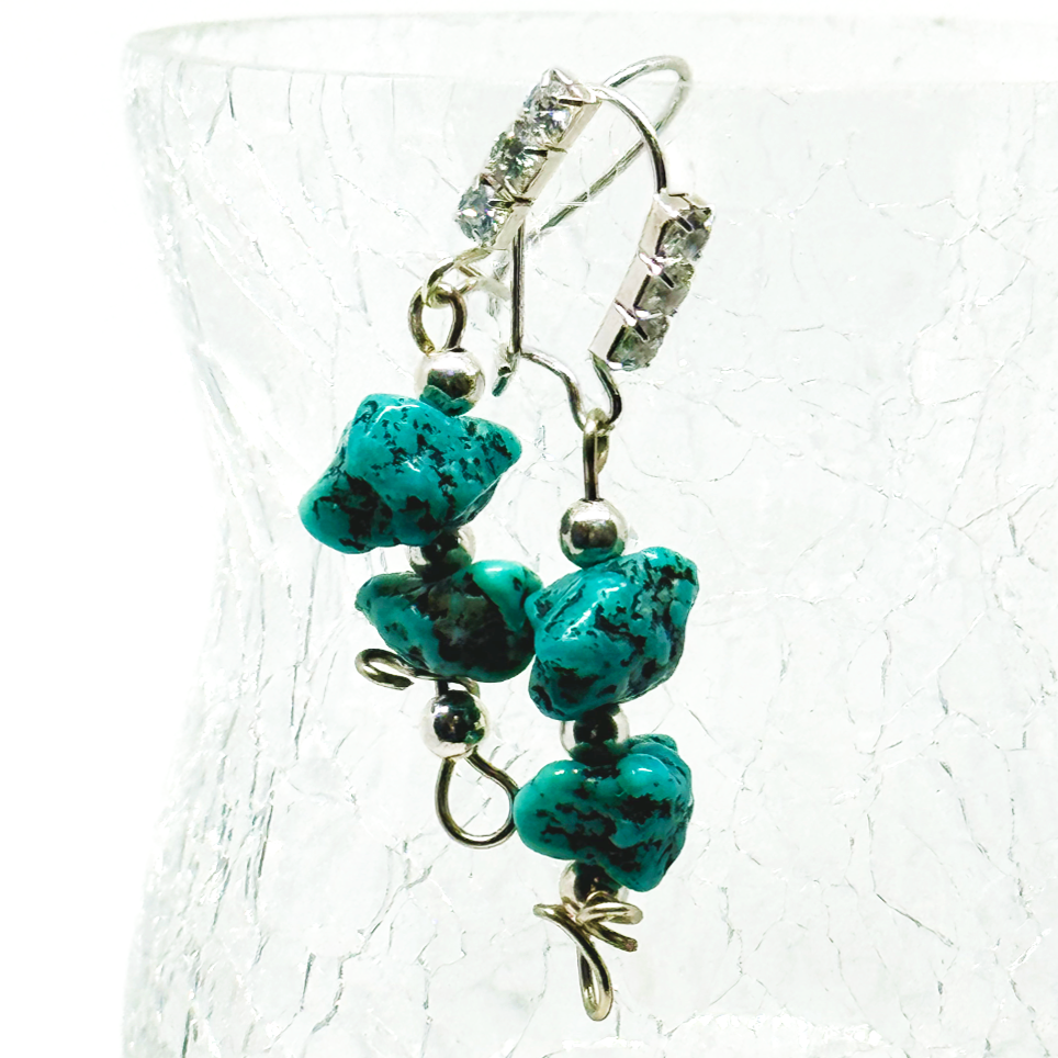 TURQUOISE NUGGET EARRINGS