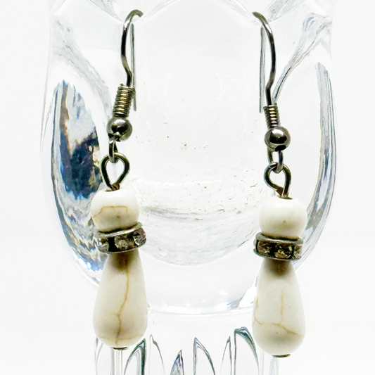 BUFFALO WHITE EARRINGS